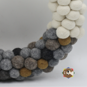Lemon Berry Round Felt Ball Rugs 90 cm